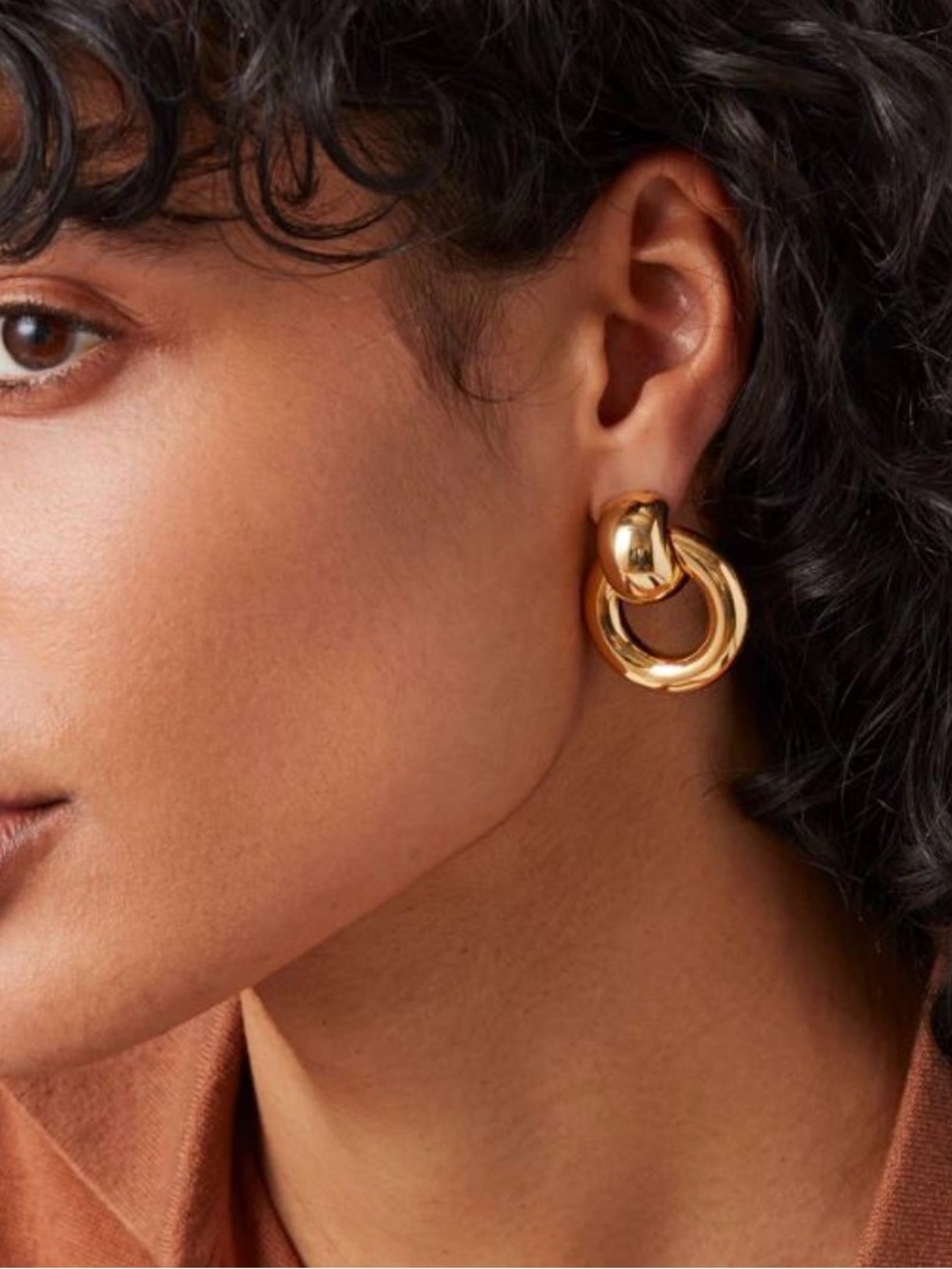 Jenny Bird Gold “Mega Faye Knockers” Earrings